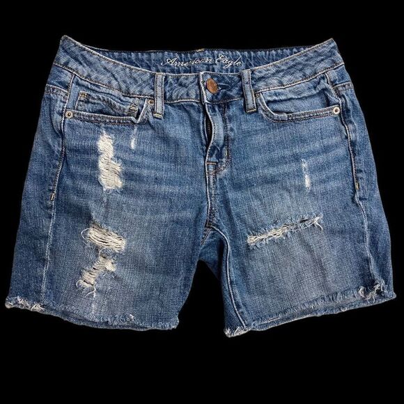 AMERICAN EAGLE OUTFITTERS‎ Women’s Denim Distressed Shorts Size 00 - Picture 10 of 11